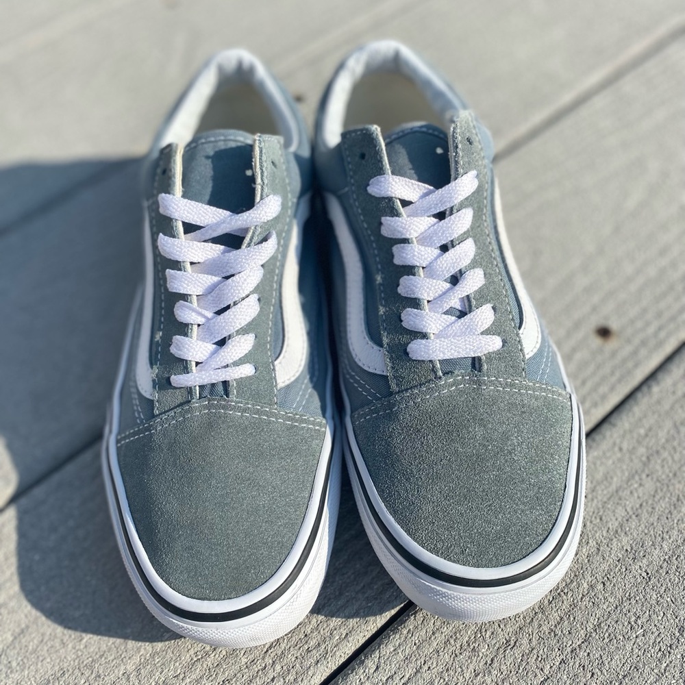 Lightly Worn Blue Old Skool Vans Size 7.5